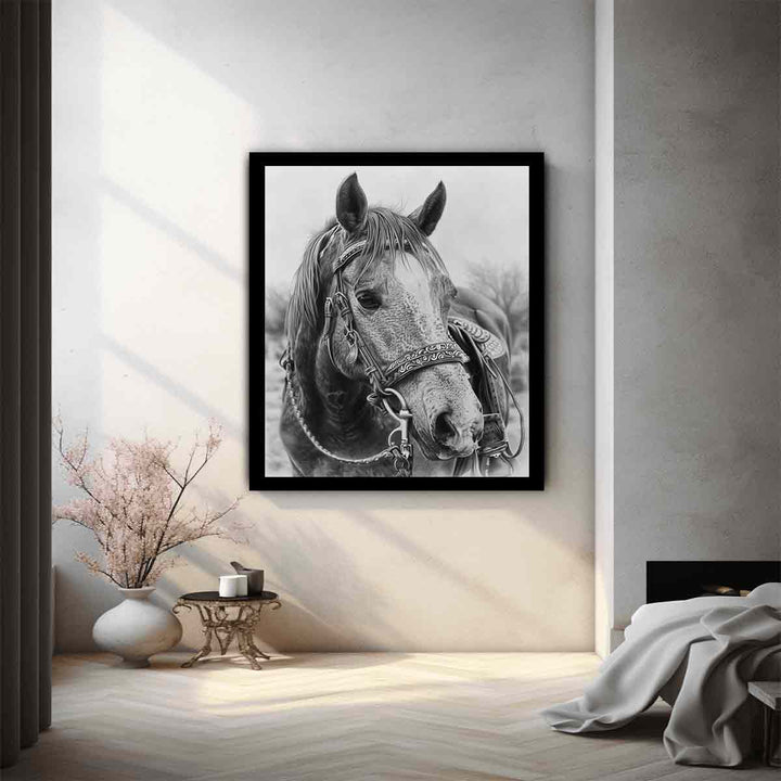 Horse  Drawing Art Print