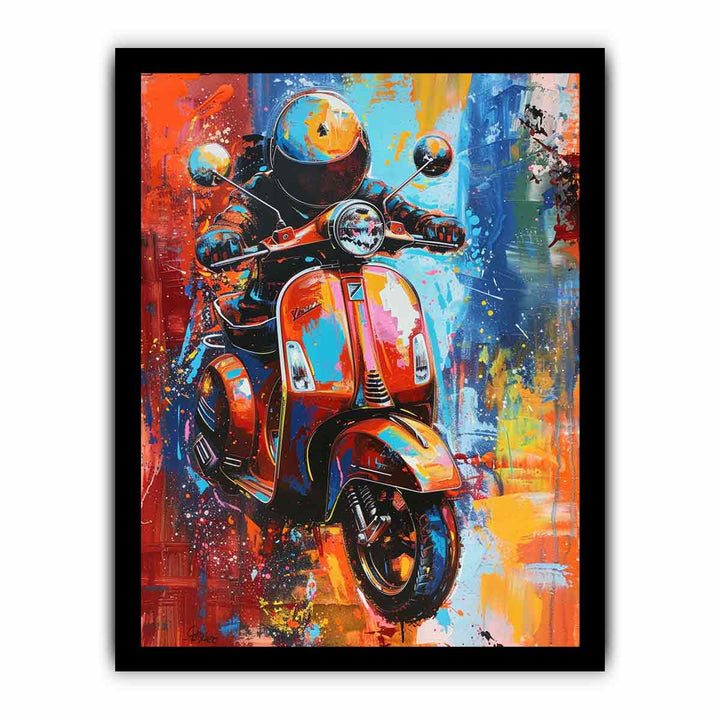 Scooter Art framed Print