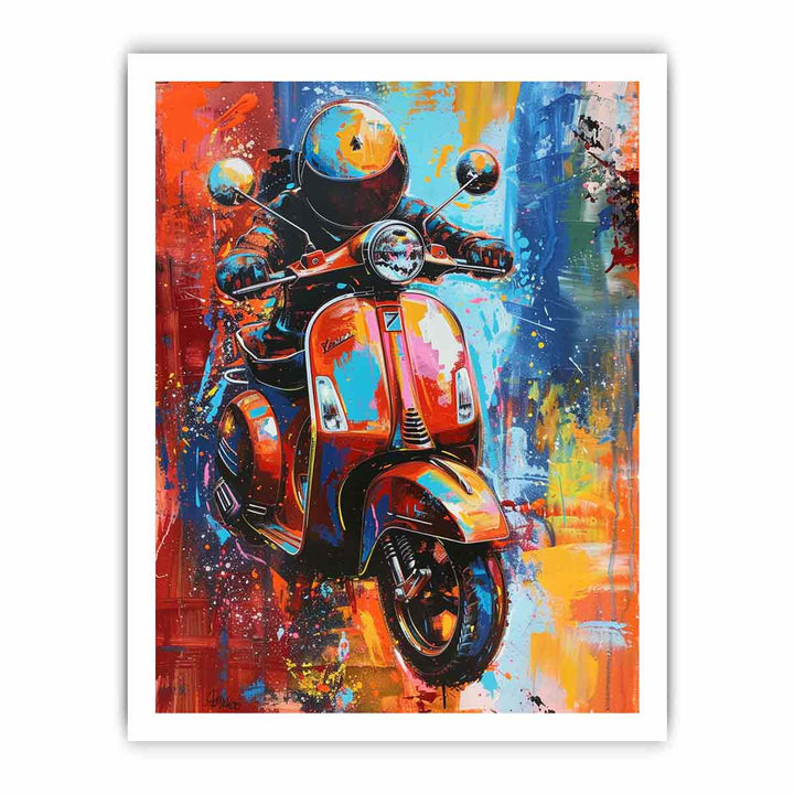 Scooter Art framed Print