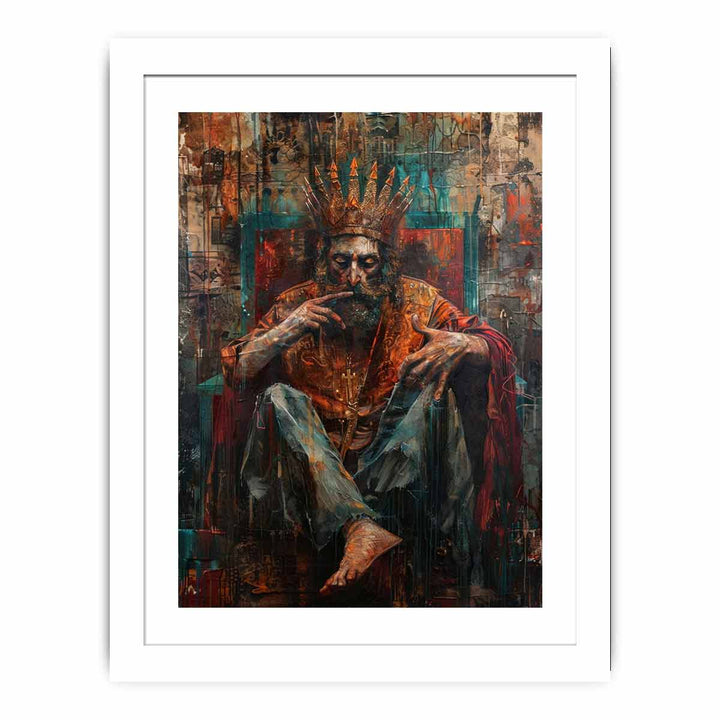 Vintage King framed Print