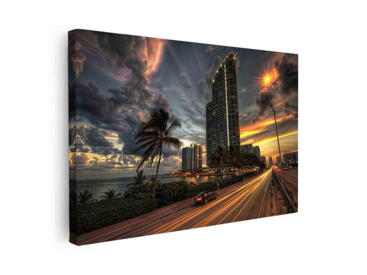 Miami canvas Print