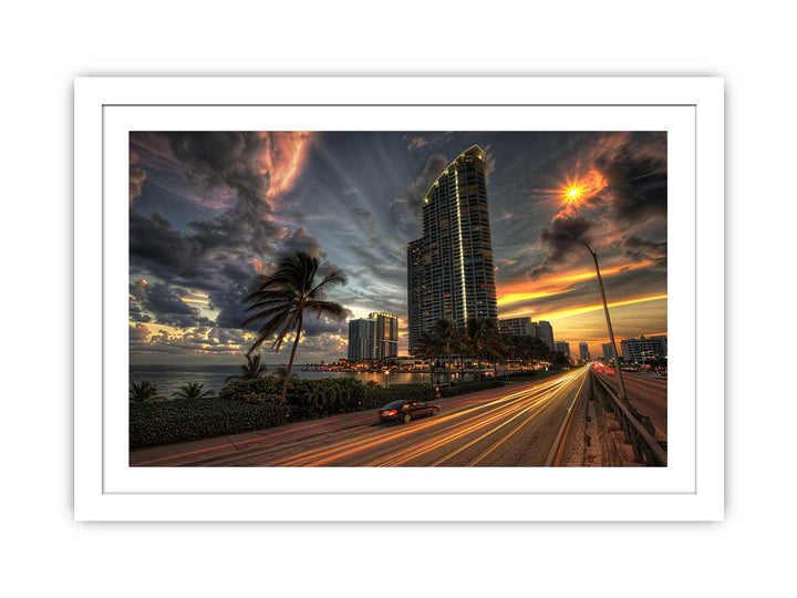 Miami framed Print