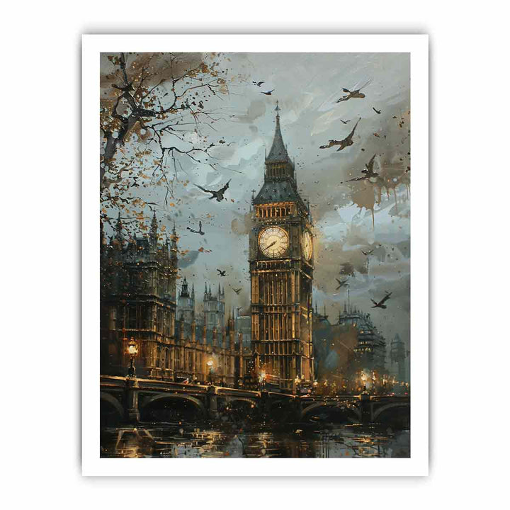 London Clock framed Print