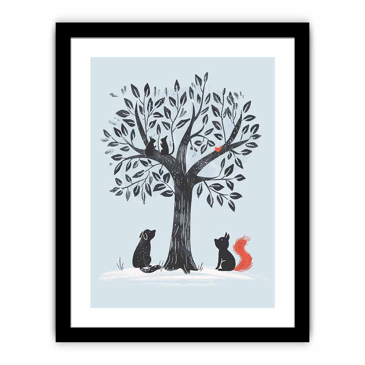 Meeting Under Oak framed Print