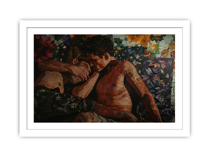 Guys Sleeping Painting framed Print