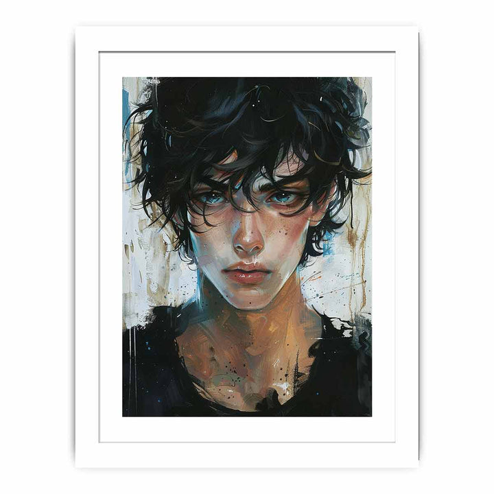 Young Man Portrait framed Print