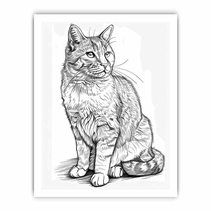 Color Me Cat framed Print