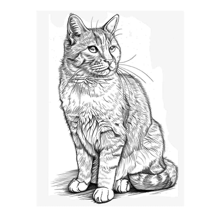 Color Me Cat Art Print