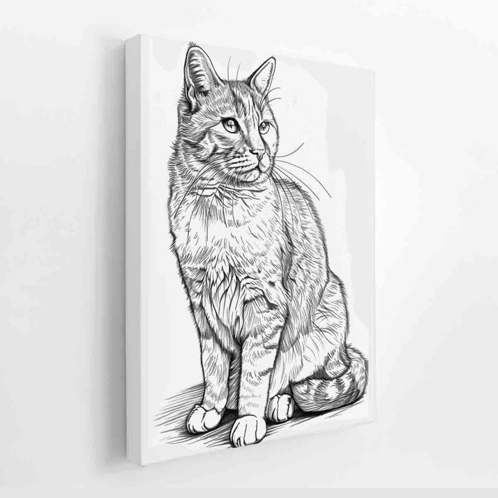 Color Me Cat canvas Print