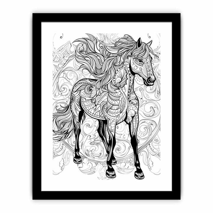 Color Me Horse framed Print