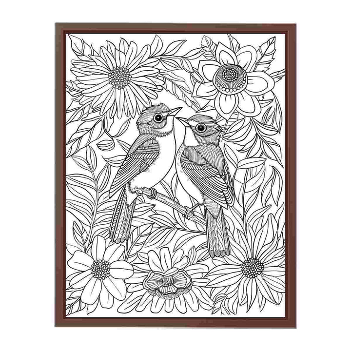 Color Me Love Birds Painting