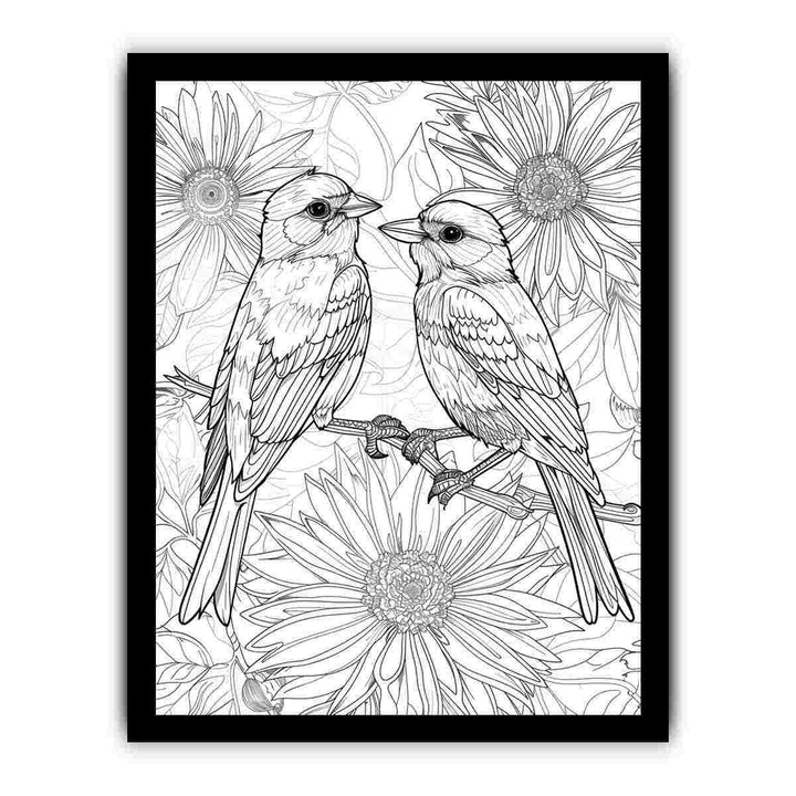 Color Me Birds framed Print