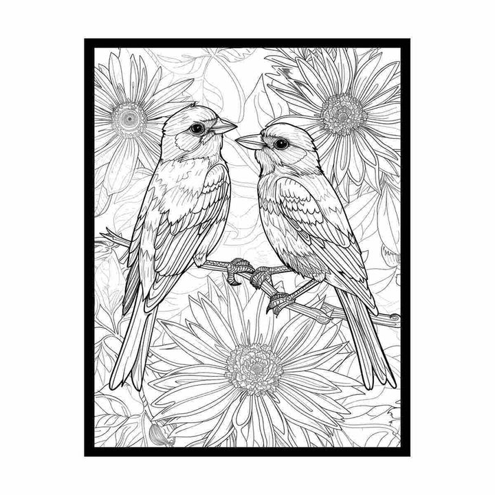 Color Me Birds canvas Print