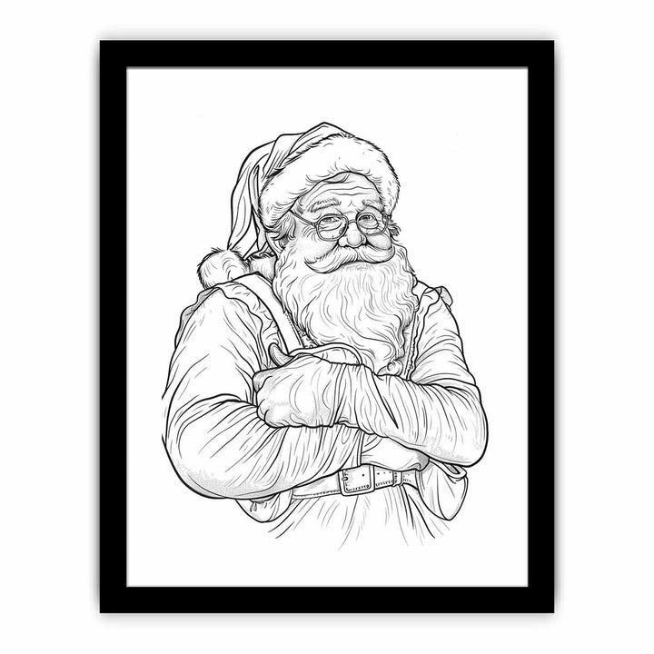 Color Me Santa framed Print