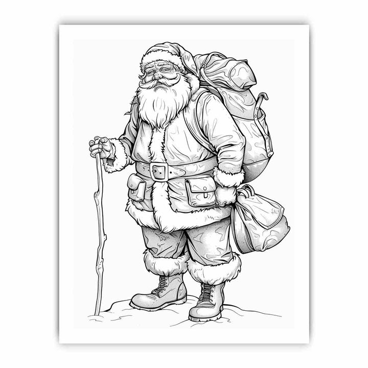 Color Me Santa Calus framed Print