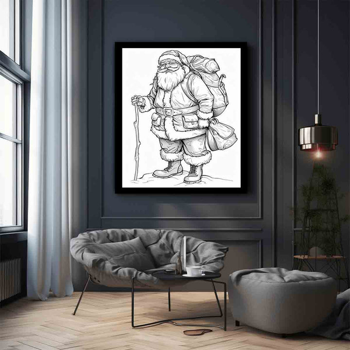 Color Me Santa Calus Art Print