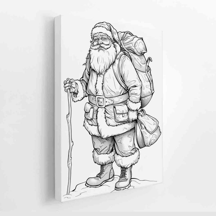 Color Me Santa Calus canvas Print