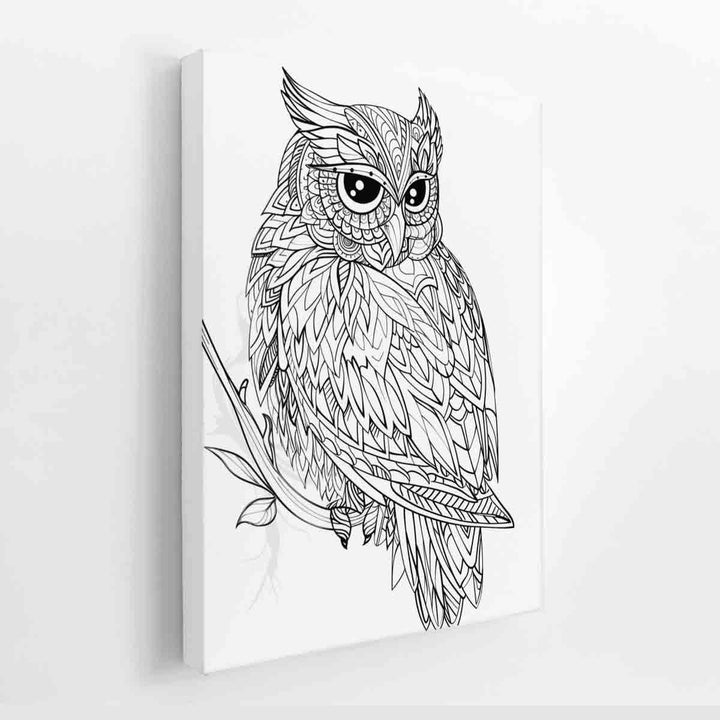 Colour Me  Owl canvas Print