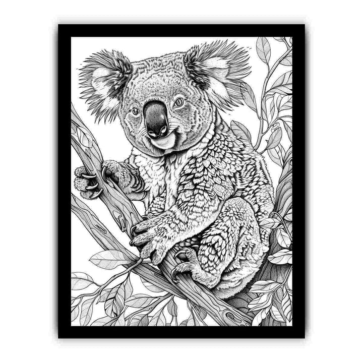 Color Me Koala framed Print