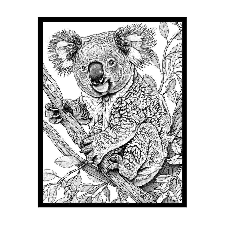 Color Me Koala canvas Print