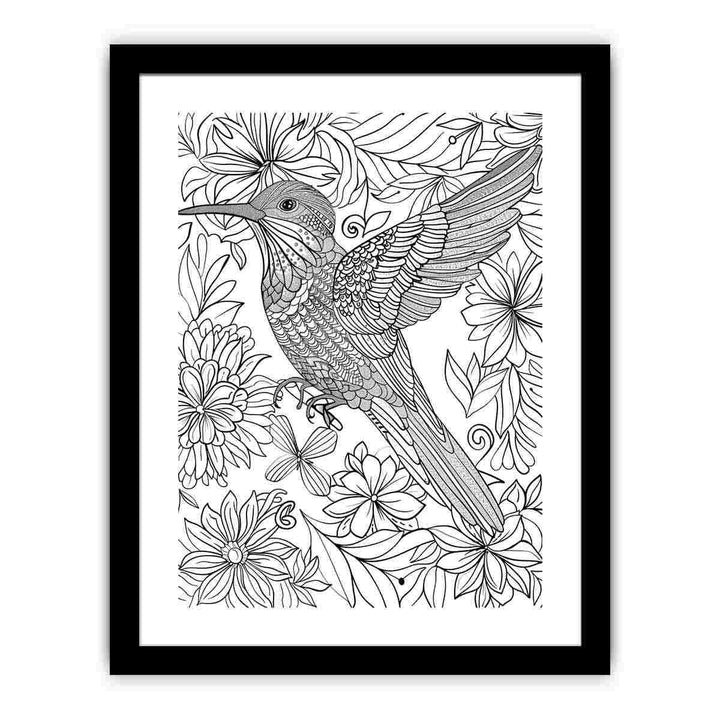 Color Me  Bird framed Print