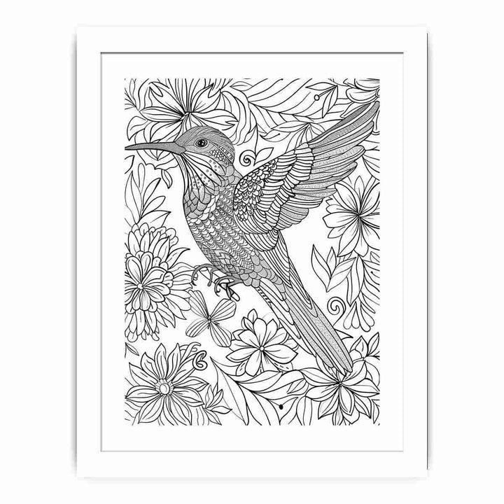 Color Me  Bird framed Print