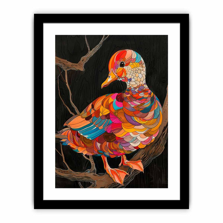 Colorful Duck framed Print