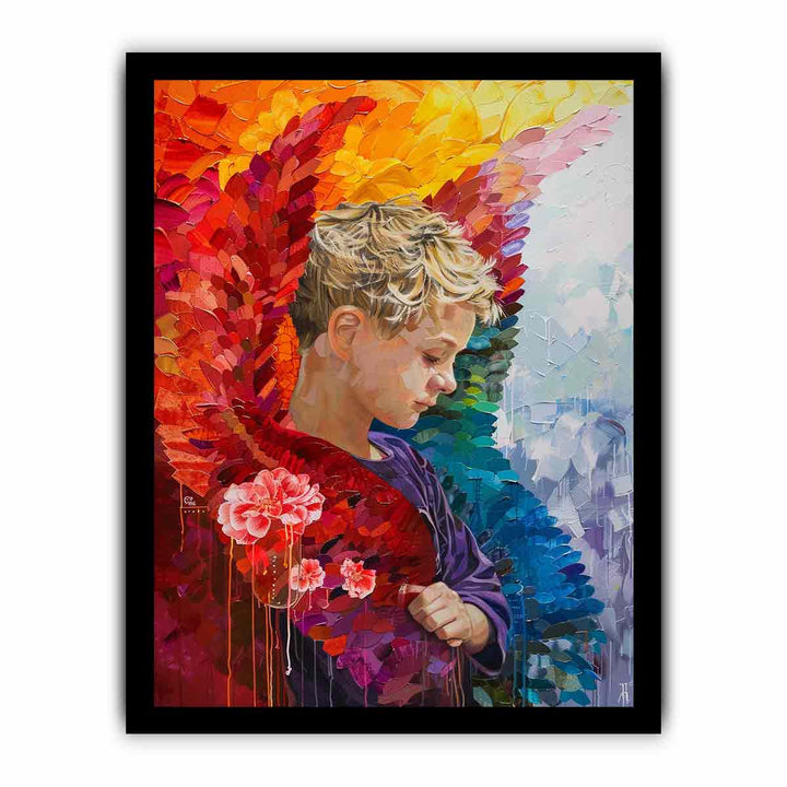 Rainbow Boy framed Print