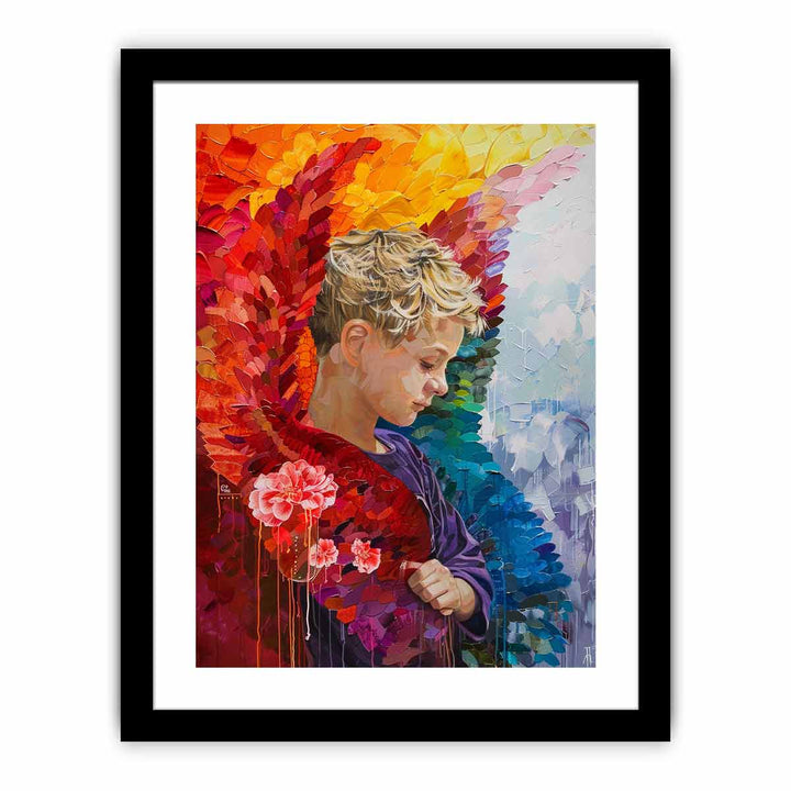 Rainbow Boy framed Print