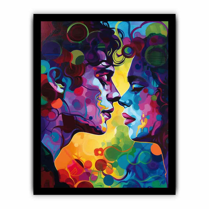 Rainbow Kiss framed Print