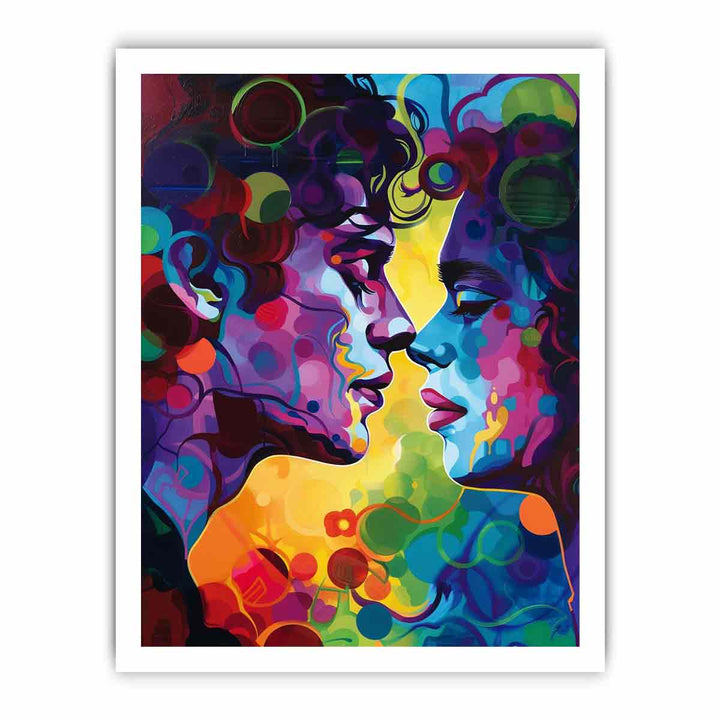 Rainbow Kiss framed Print