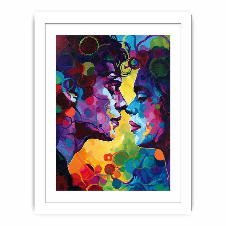 Rainbow Kiss framed Print