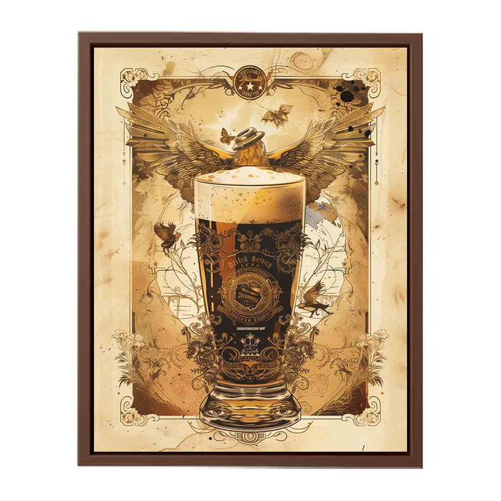 Vintage Beer Frame Print Painting