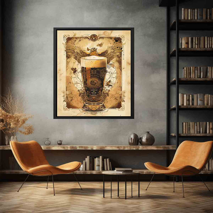 Vintage Beer Frame Art Print