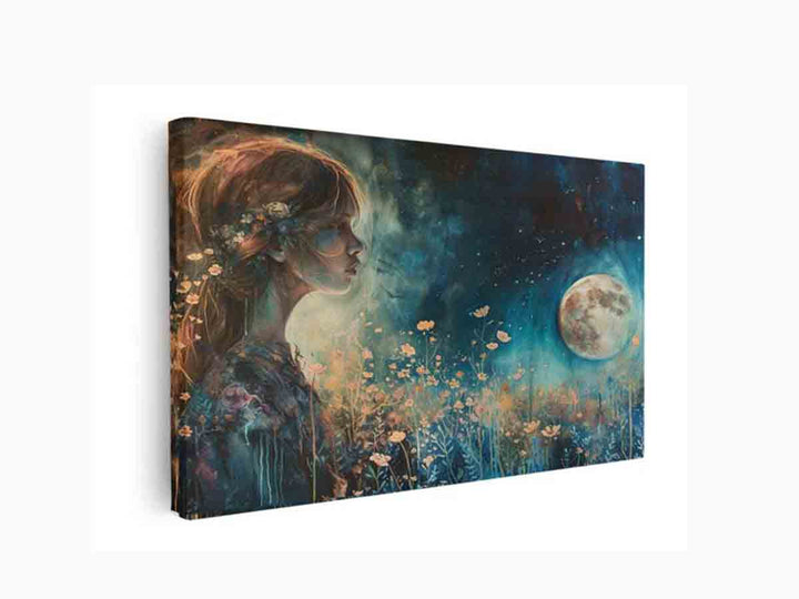 Beautiful Moon Art canvas Print