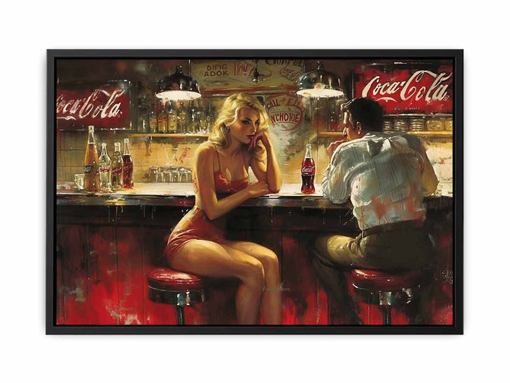 Coca Cola Art canvas Print