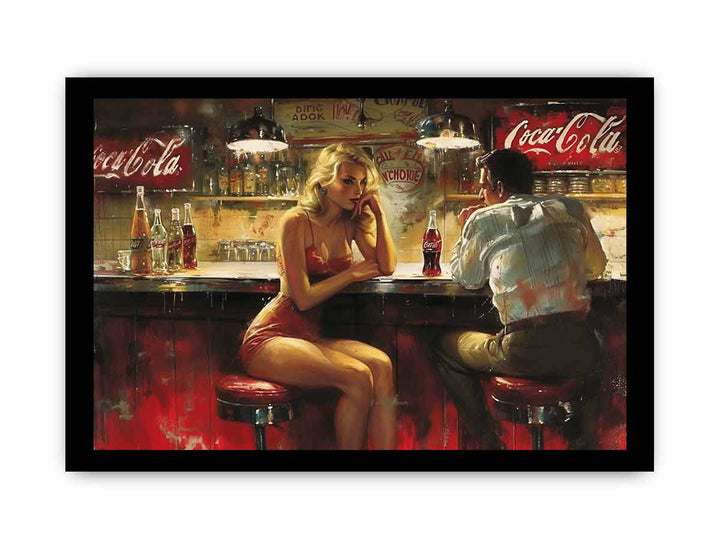 Coca Cola Art framed Print