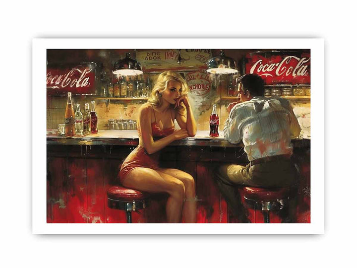 Coca Cola Art framed Print