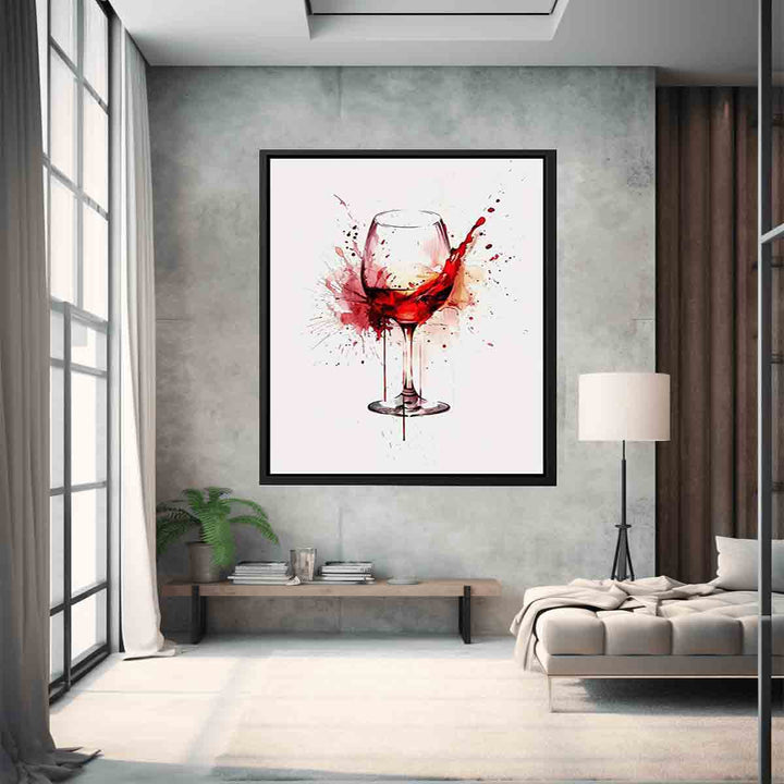 Red wine Splash Art Print