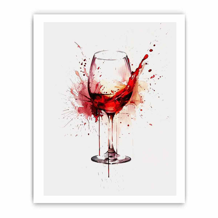 Red wine Splash Art Print framed Print