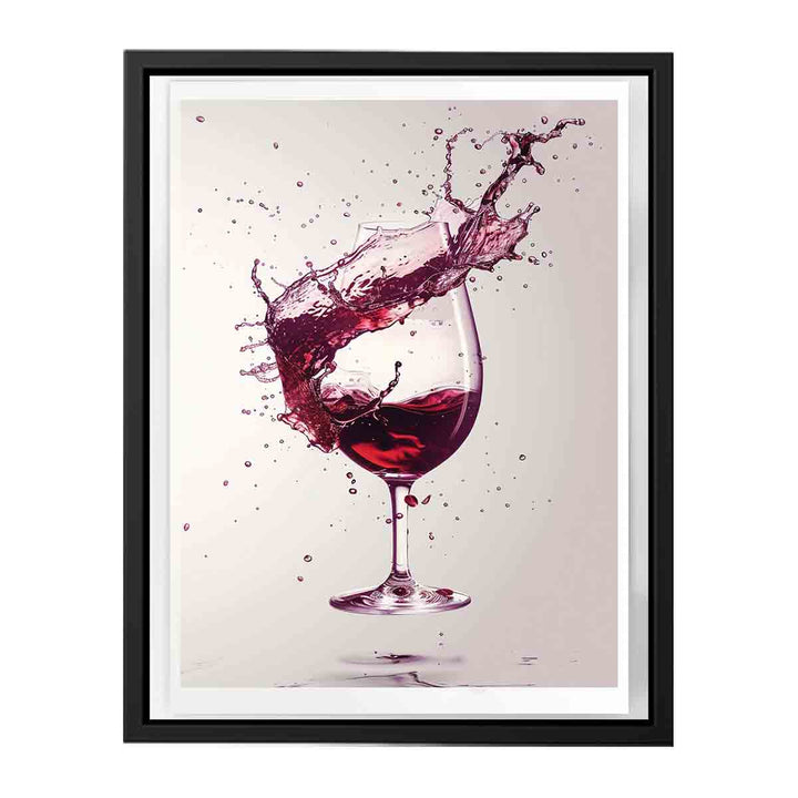 Red wine Splash  Art Print canvas Print