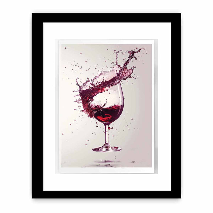 Red wine Splash  Art Print  framed Print