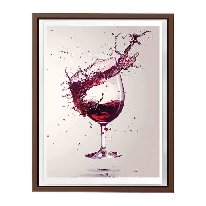 Red wine Splash  Art Print Painting