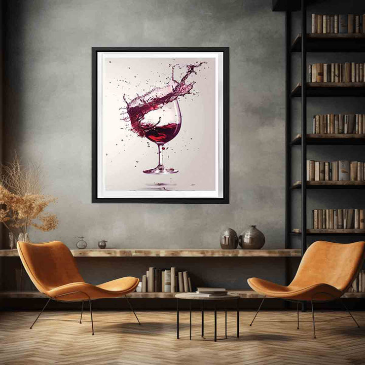 Red wine Splash  Art Print