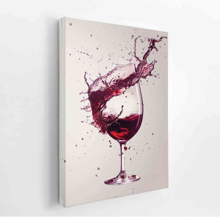Red wine Splash  Art Print canvas Print