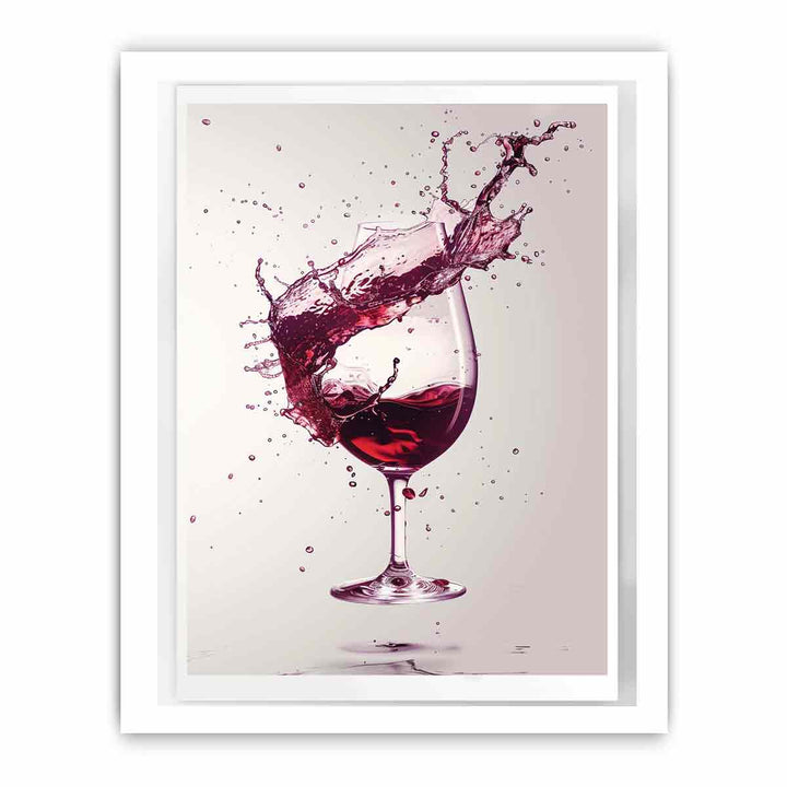 Red wine Splash  Art Print  framed Print