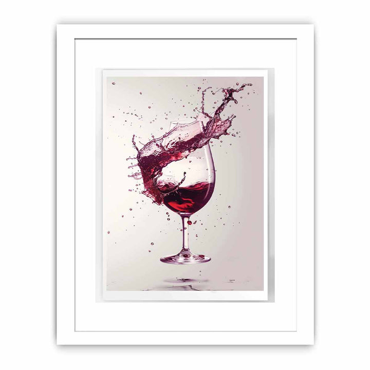 Red wine Splash  Art Print  framed Print