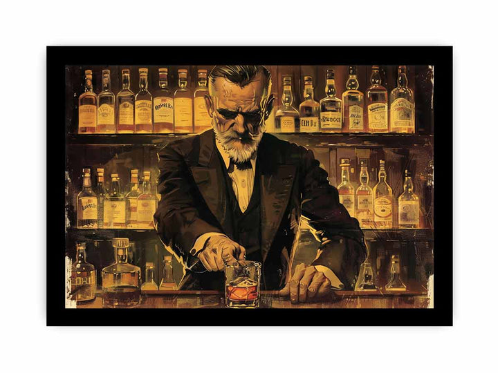 Vintage whiskey Art framed Print