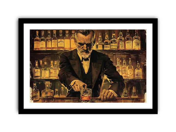 Vintage whiskey Art framed Print