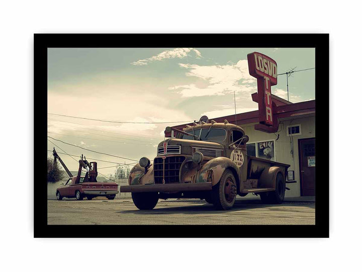 Vinatge Truck framed Print